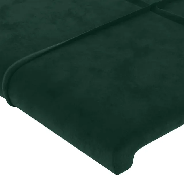 Tête de lit Vert foncé 100x5x118/128 cm Velours
