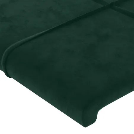 Tête de lit Vert foncé 100x5x118/128 cm Velours