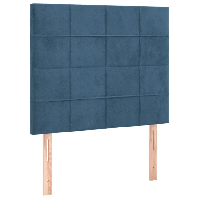 Tête de lit Bleu foncé 100x5x118/128 cm Velours