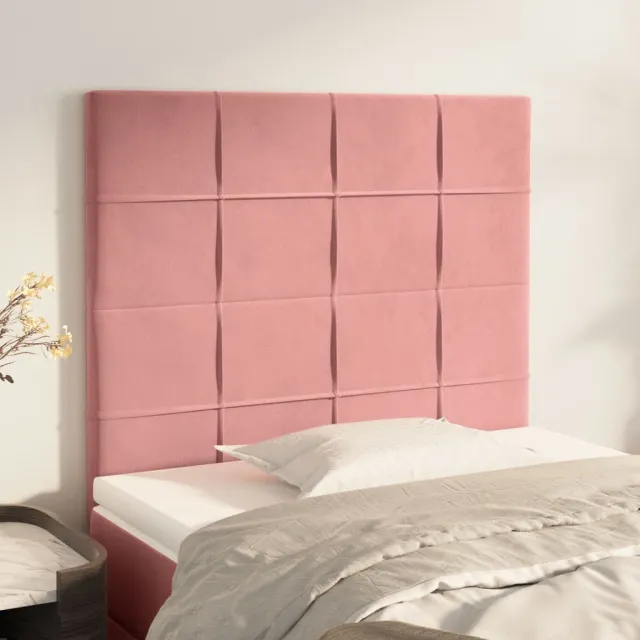 Tête de lit Rose 100x5x118/128 cm Velours