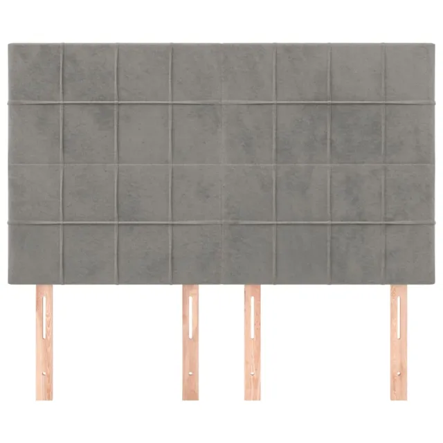 Tête de lit Gris clair 144 x 5 x 118/128 cm Velours