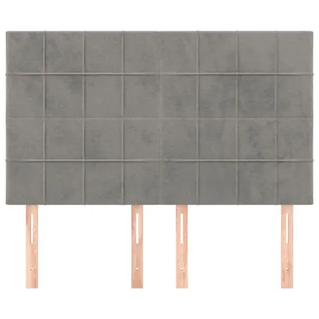 Tête de lit Gris clair 144 x 5 x 118/128 cm Velours