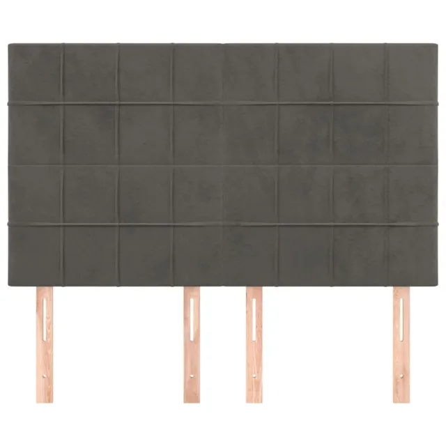 Tête de lit Gris foncé 144 x 5 x 118/128 cm Velours