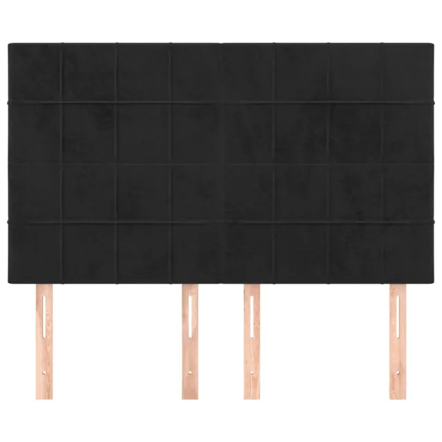 Tête de lit Noir 144x5x118/128 cm Velours