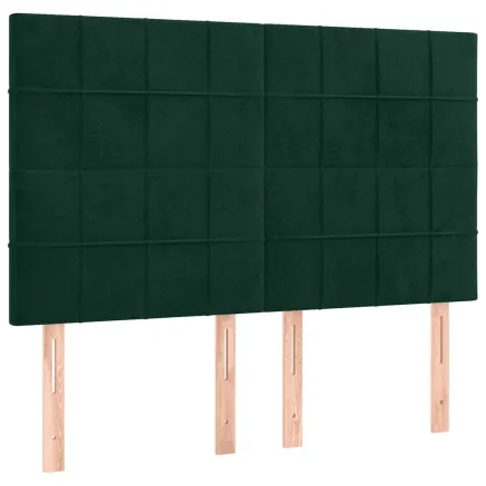 Tête de lit Vert foncé 144 x 5 x 118/128 cm Velours 2