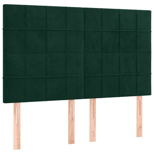 Tête de lit Vert foncé 144 x 5 x 118/128 cm Velours