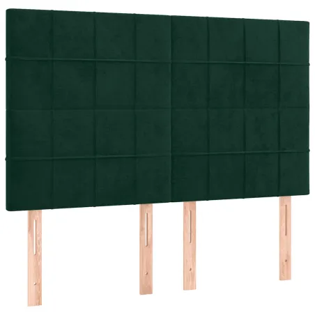 Tête de lit Vert foncé 144 x 5 x 118/128 cm Velours