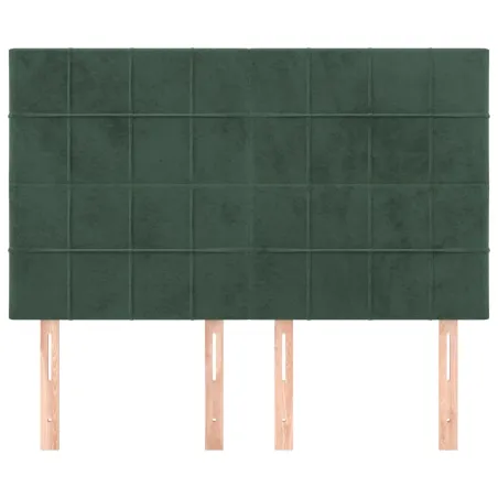 Tête de lit Vert foncé 144 x 5 x 118/128 cm Velours