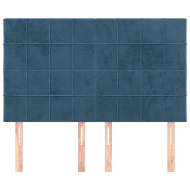 Tête de lit Bleu foncé 144 x 5 x 118/128 cm Velours