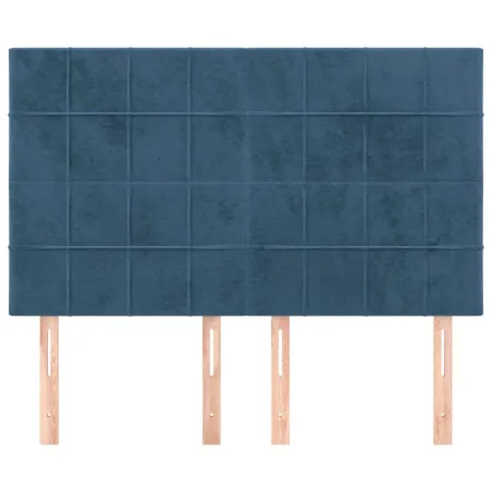 Tête de lit Bleu foncé 144 x 5 x 118/128 cm Velours