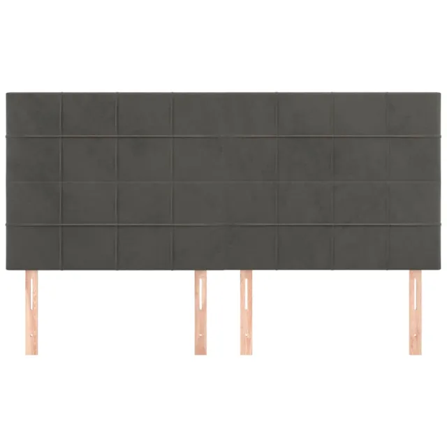 Tête de lit Gris foncé 160 x 5 x 118/128 cm Velours