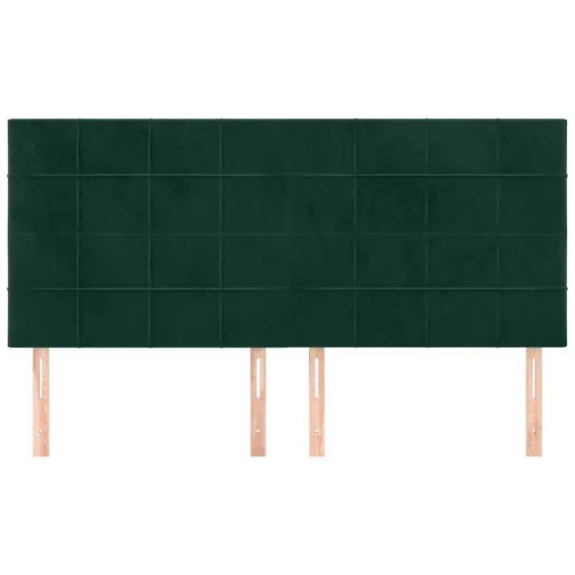 Tête de lit Vert foncé 160x5x118/128 cm Velours