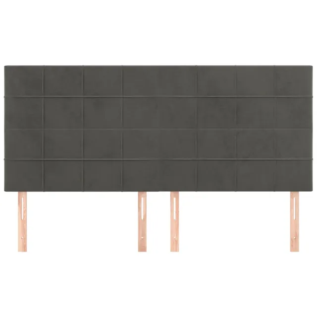 Tête de lit Gris foncé 180 x 5 x 118/128 cm Velours