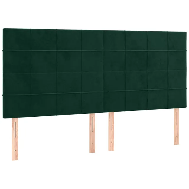 Tête de lit Vert foncé 180x5x118/128 cm Velours