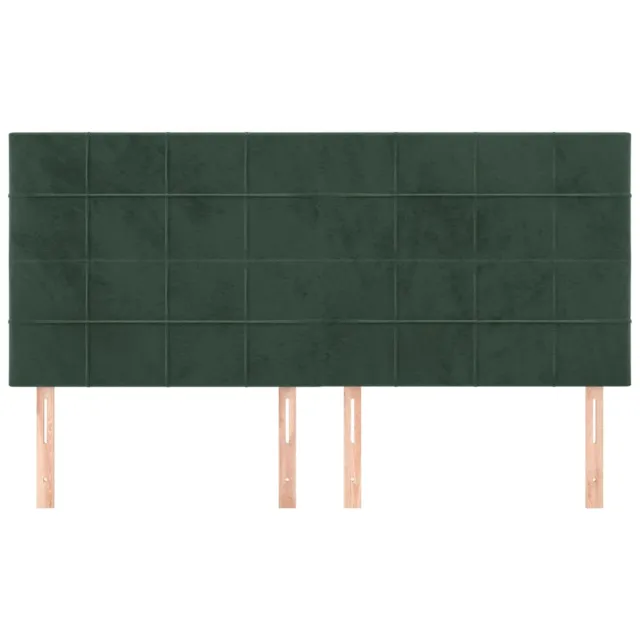 Tête de lit Vert foncé 180x5x118/128 cm Velours
