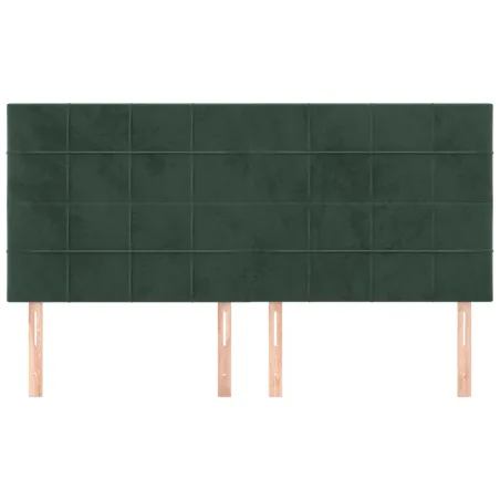 Tête de lit Vert foncé 180x5x118/128 cm Velours