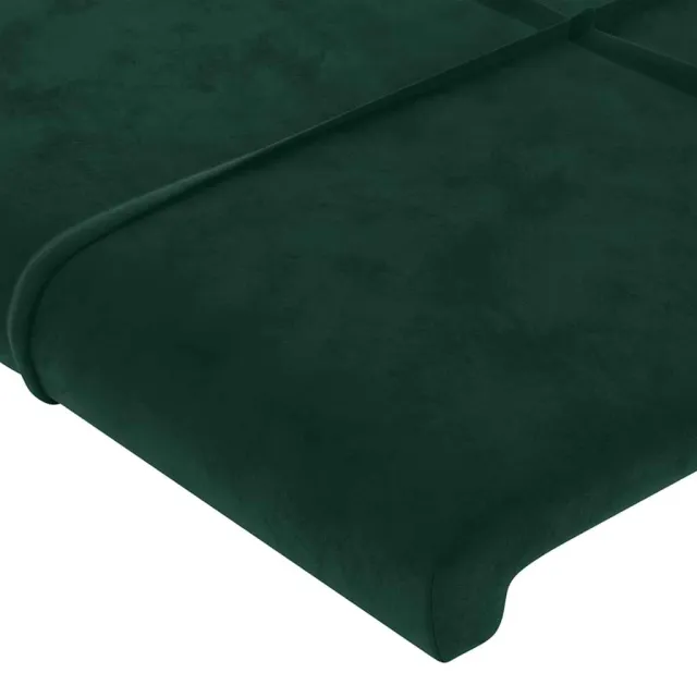 Tête de lit Vert foncé 180x5x118/128 cm Velours