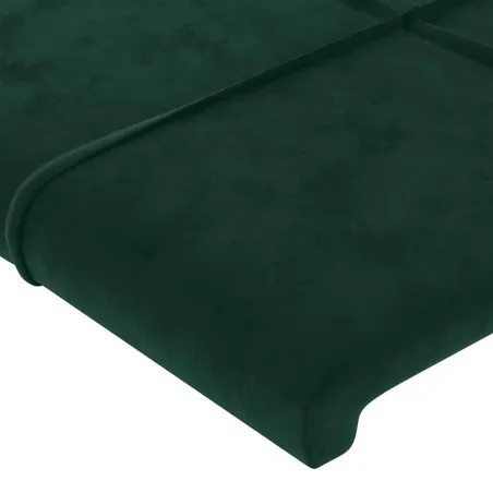 Tête de lit Vert foncé 180x5x118/128 cm Velours