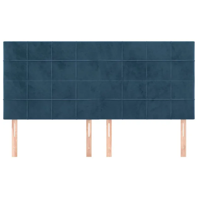 Tête de lit Bleu foncé 180 x 5 x 118/128 cm Velours