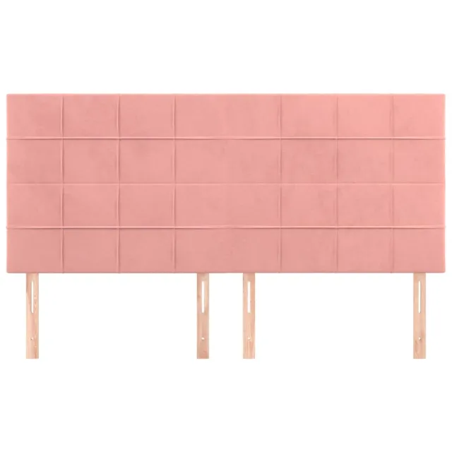 Tête de lit Rose 180x5x118/128 cm Velours