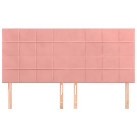 Tête de lit Rose 180x5x118/128 cm Velours