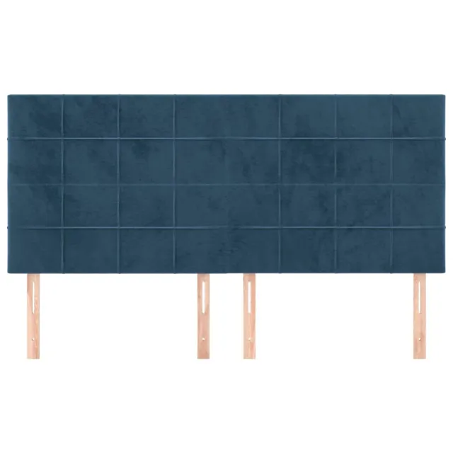 Tête de lit Bleu foncé 200 x 5 x 118/128 cm Velours