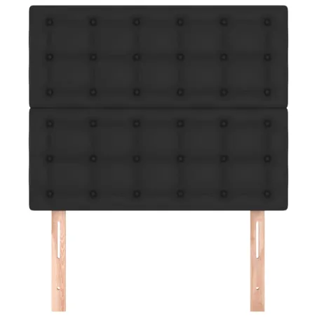 Tête de lit Noir 80x5x118/128 cm Similicuir