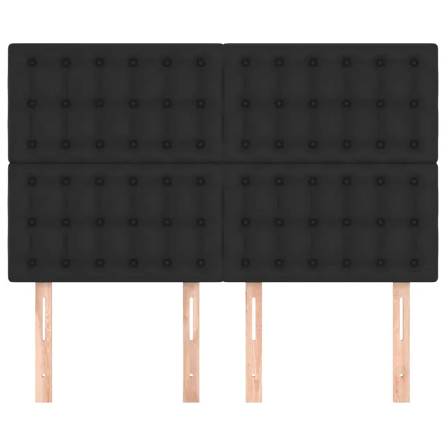 Tête de lit Noir 144x5x118/128 cm Similicuir