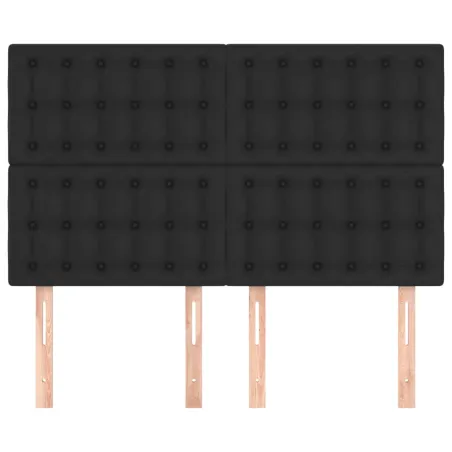 Tête de lit Noir 144x5x118/128 cm Similicuir
