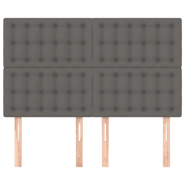 Tête de lit Gris 144x5x118/128 cm Similicuir