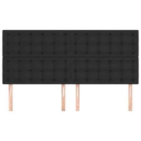 Tête de lit Noir 180x5x118/128 cm Similicuir