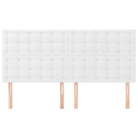 Tête de lit blanche 180 x 5 x 118/128 cm similicuir