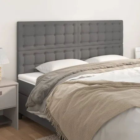 Tête de lit Gris 180x5x118/128 cm Similicuir
