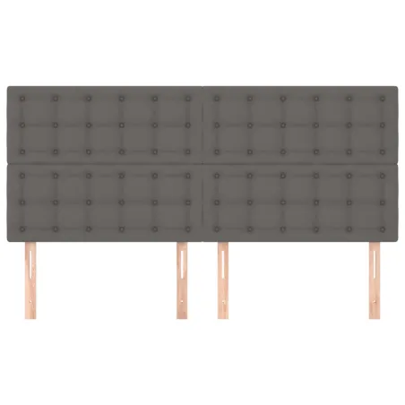 Tête de lit Gris 200x5x118/128 cm Similicuir