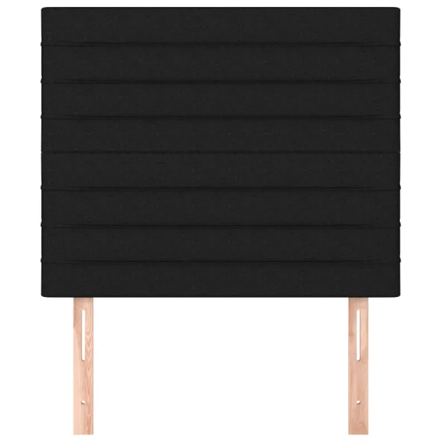 Tête de lit Noir 80x5x118/128 cm Tissu