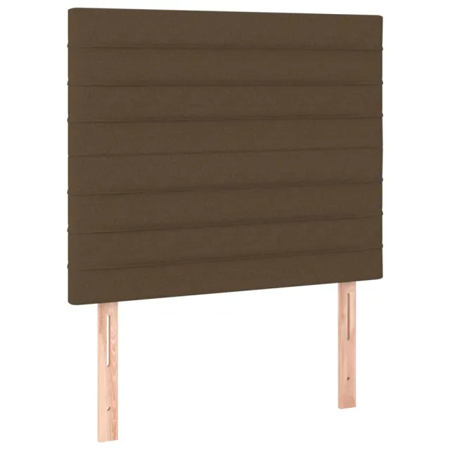 Tête de lit marron foncé 80x5x118/128 cm Tissu
