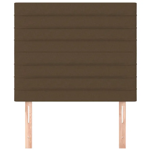 Tête de lit marron foncé 80x5x118/128 cm Tissu