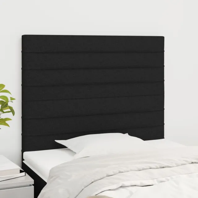 Tête de lit Noir 90x5x118/128 cm Tissu