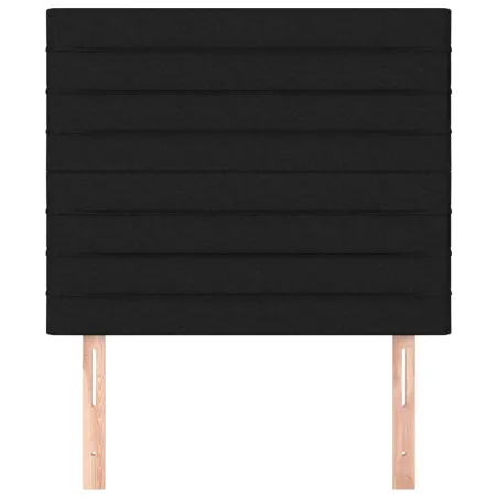 Tête de lit Noir 90x5x118/128 cm Tissu