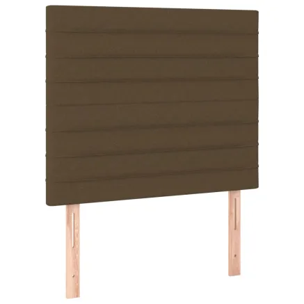 Tête de lit Marron foncé 90x5x118/128 cm Tissu 2