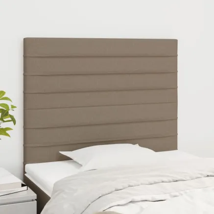 Tête de lit Taupe 90x5x118/128 cm Tissu