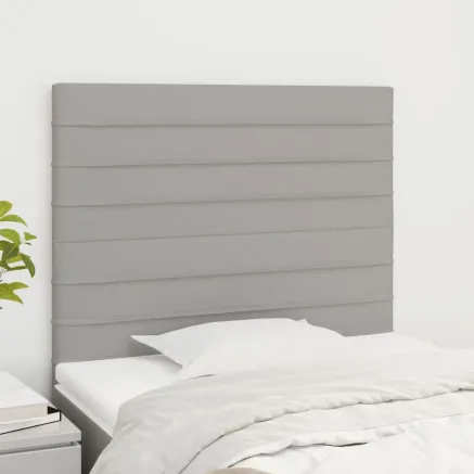 Tête de lit Gris clair 100x5x118/128 cm Tissu