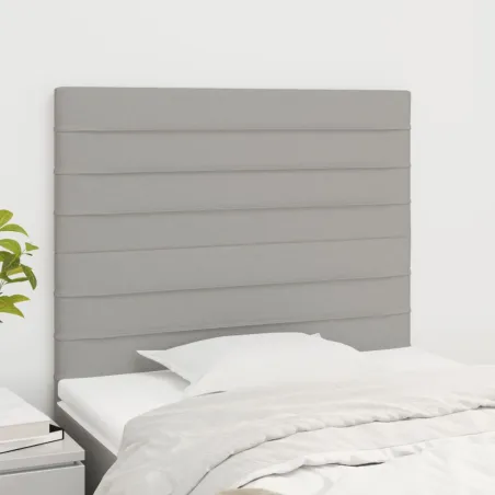 Tête de lit Gris clair 100x5x118/128 cm Tissu