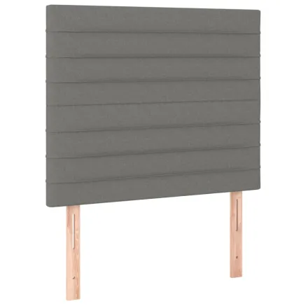 Tête de lit Gris foncé 100x5x118/128 cm Tissu 2