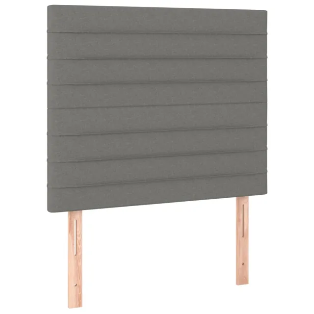 Tête de lit Gris foncé 100x5x118/128 cm Tissu