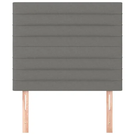 Tête de lit Gris foncé 100x5x118/128 cm Tissu
