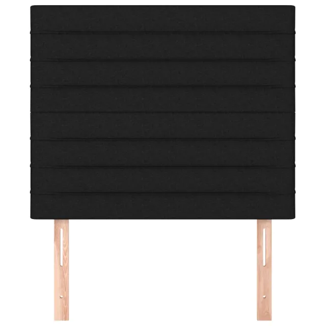 Tête de lit Noir 100x5x118/128 cm Tissu