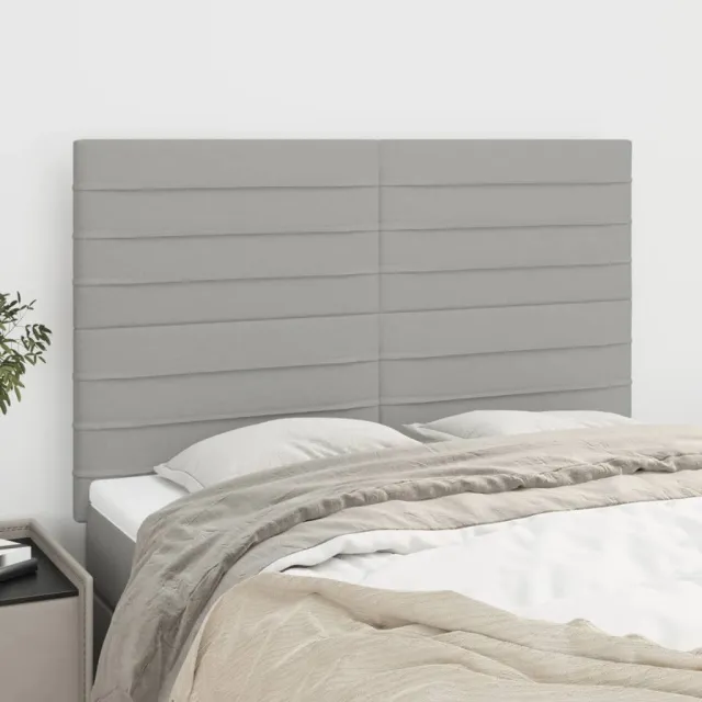 Tête de lit Gris clair 144 x 5 x 118/128 cm Tissu