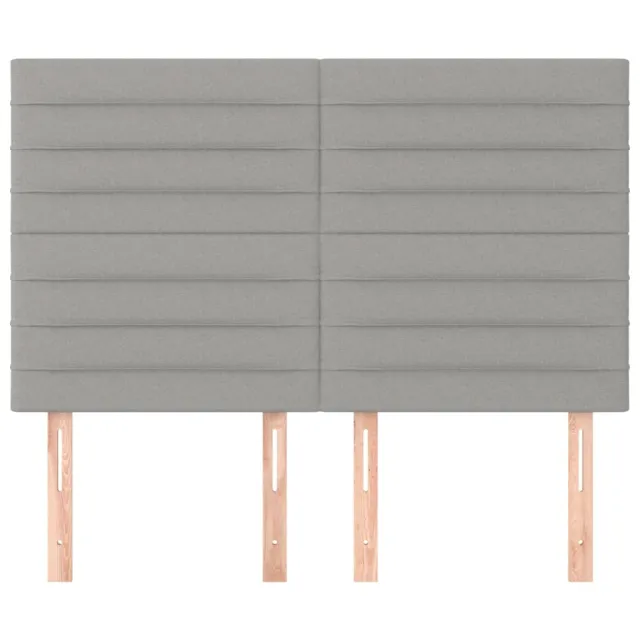 Tête de lit Gris clair 144 x 5 x 118/128 cm Tissu