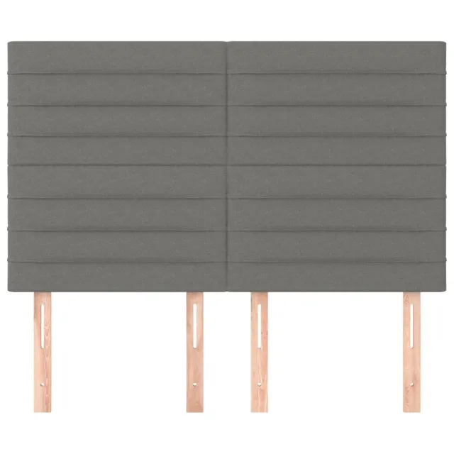 Tête de lit Gris foncé 144 x 5 x 118/128 cm Tissu